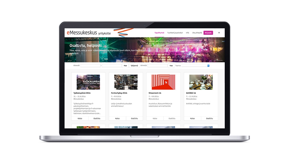 Messukeskus web sivu