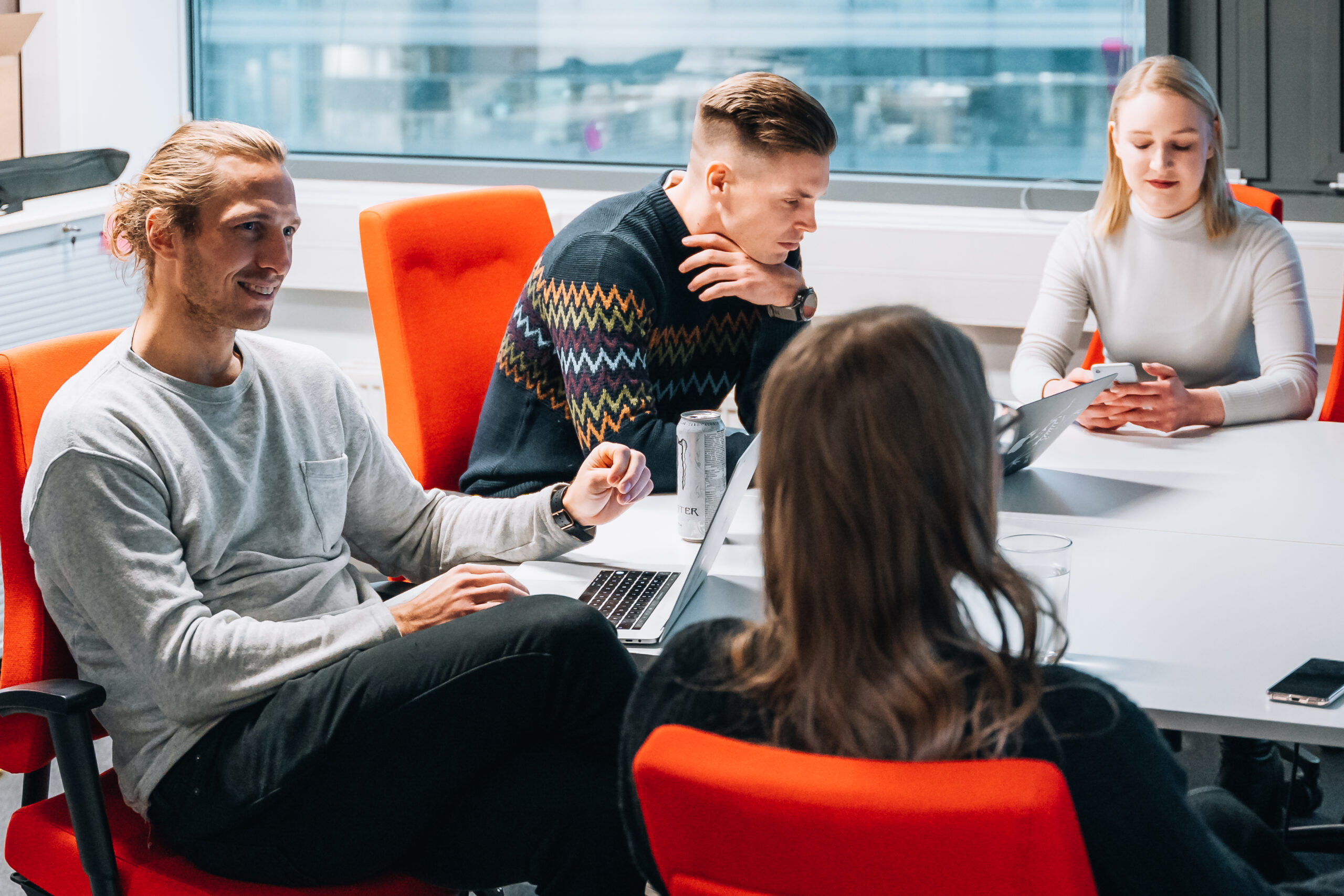 Group of people working together