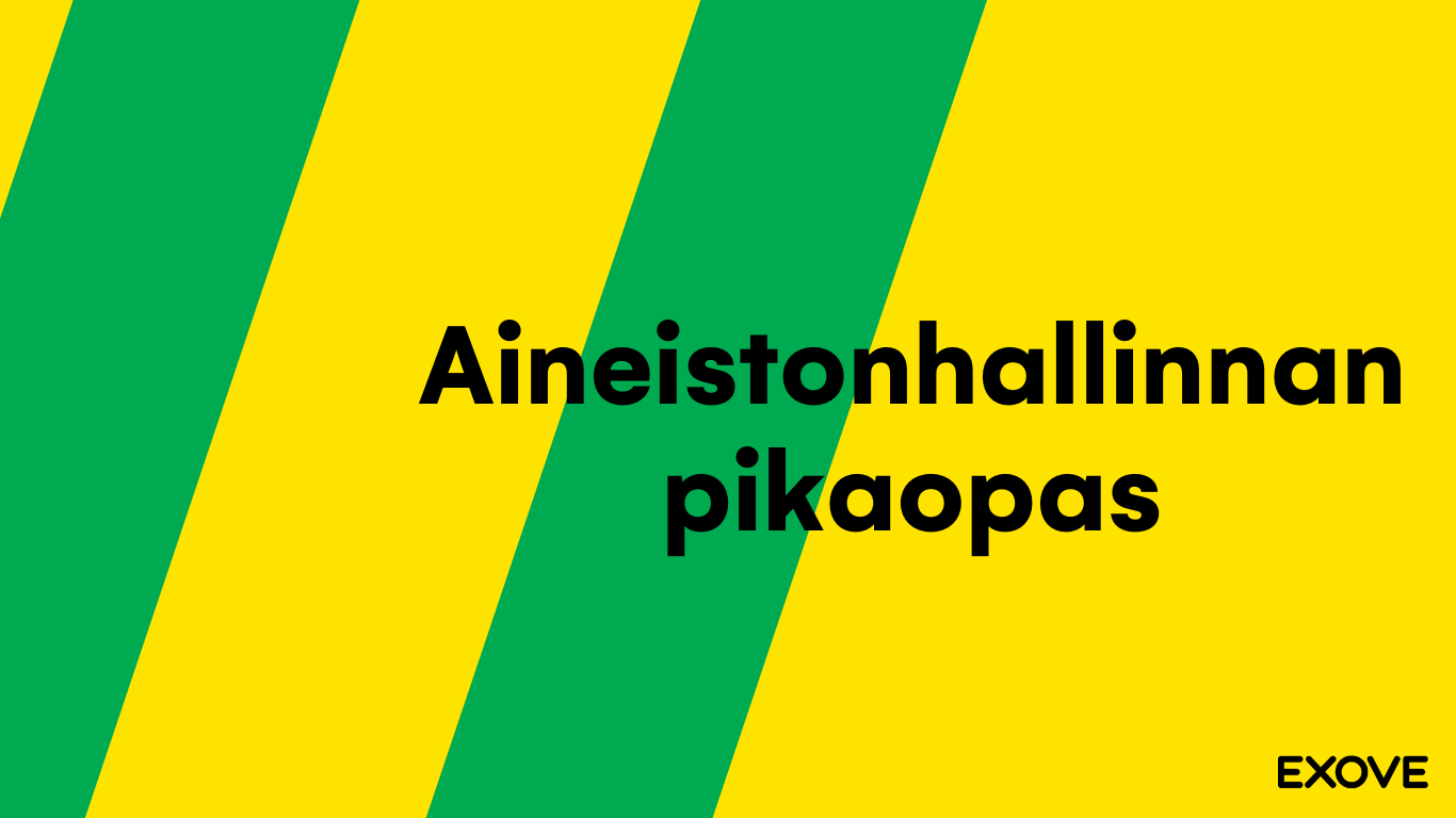 Aineistonhallinnan pikaopas banneri.