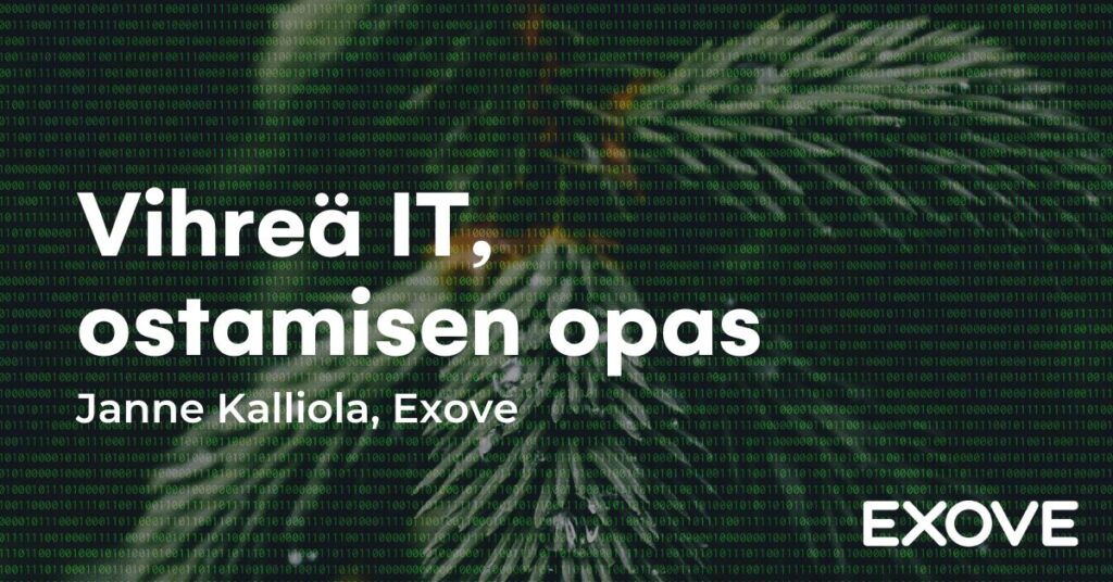 Vihreä IT, ostamisen opas banneri.
